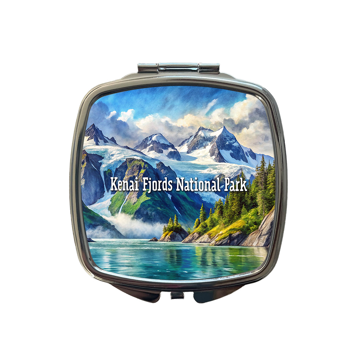Kenai Fjords National Park Alaska Small Travel Purse Handbag Pocket Makeup Compact Mirror