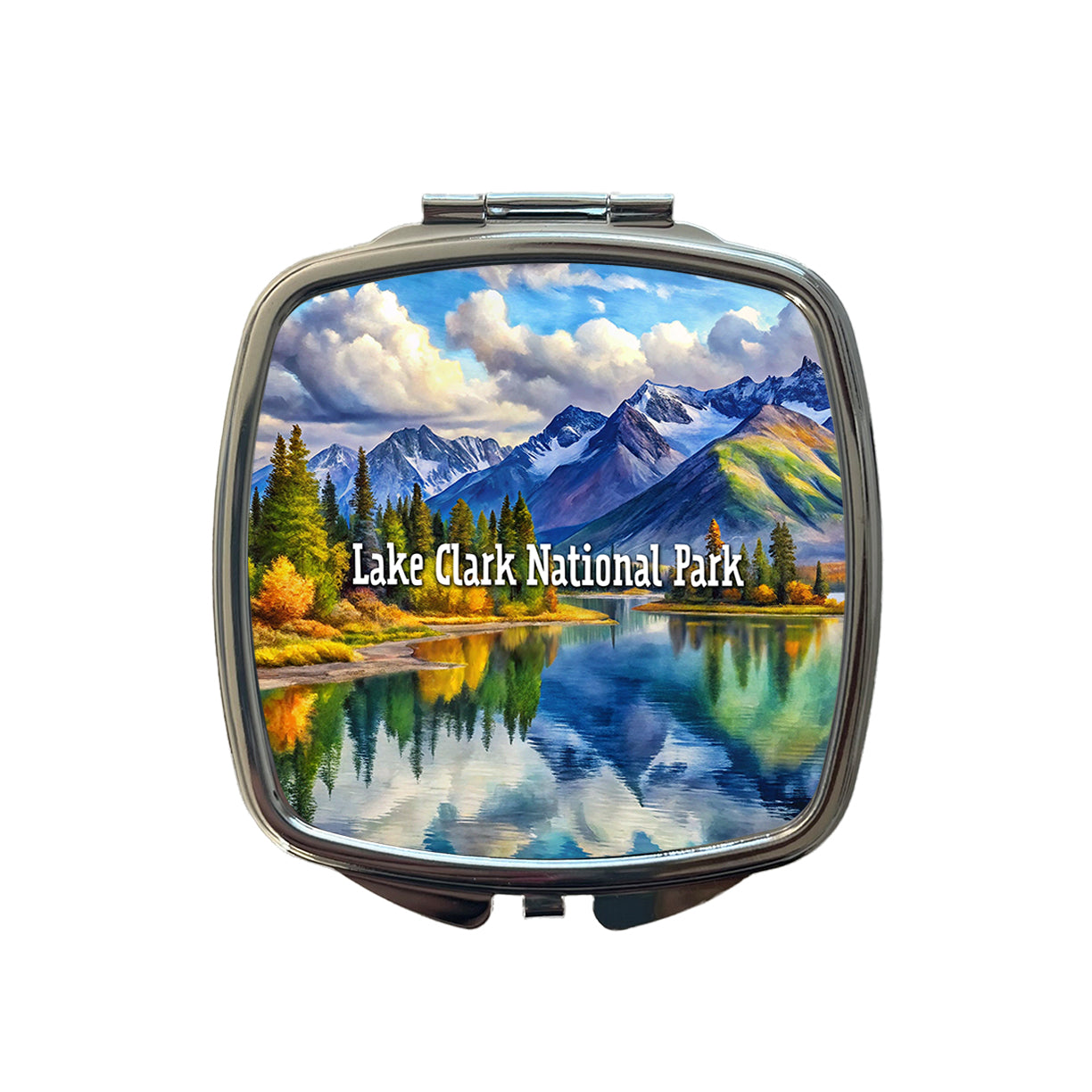 Lake Clark National Park Alaska Small Travel Purse Handbag Pocket Makeup Compact Mirror