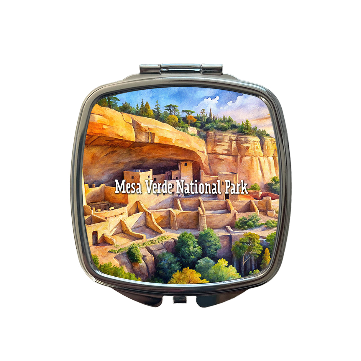 Mesa Verde National Park Colorado CO Small Travel Purse Handbag Pocket Makeup Compact Mirror