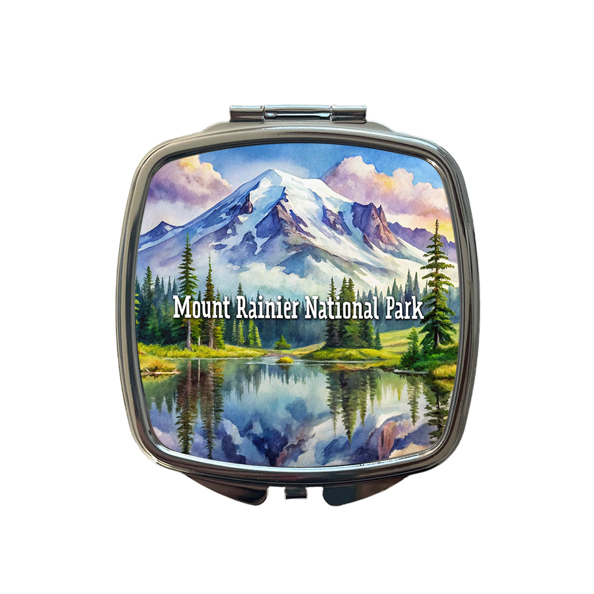 Mount Rainier National Park Washington Small Travel Purse Handbag Pocket Makeup Compact Mirror