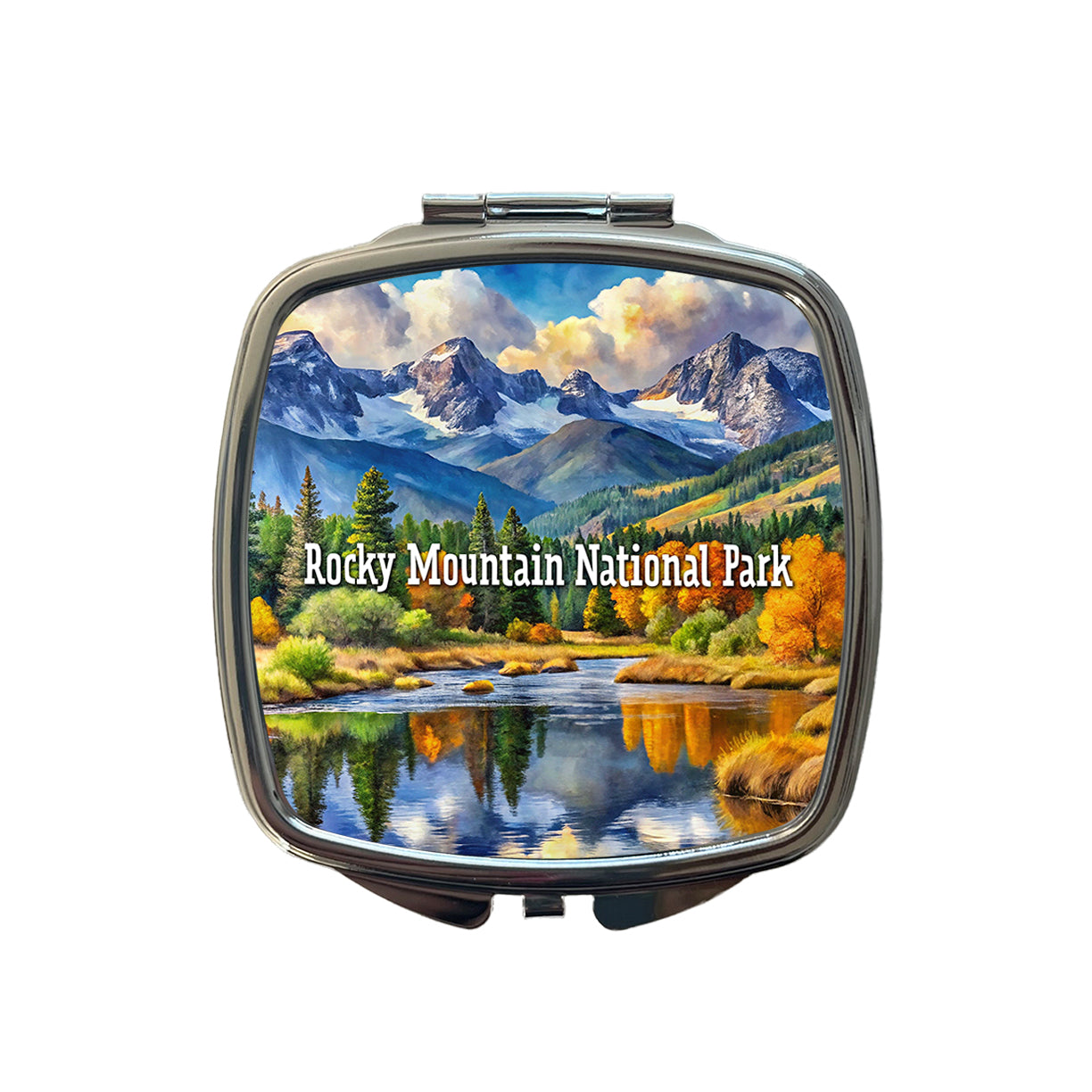 Rocky Mountain National Park Colorado Small Travel Purse Handbag Pocket Makeup Compact Mirror
