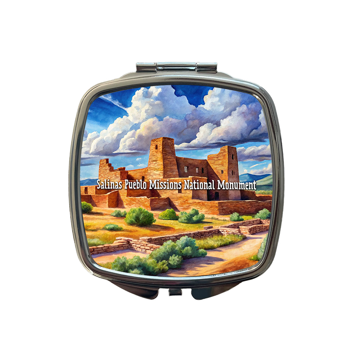 Salinas Pueblo Missions National Monument New Mexico Small Travel Purse Handbag Pocket Makeup Compact Mirror