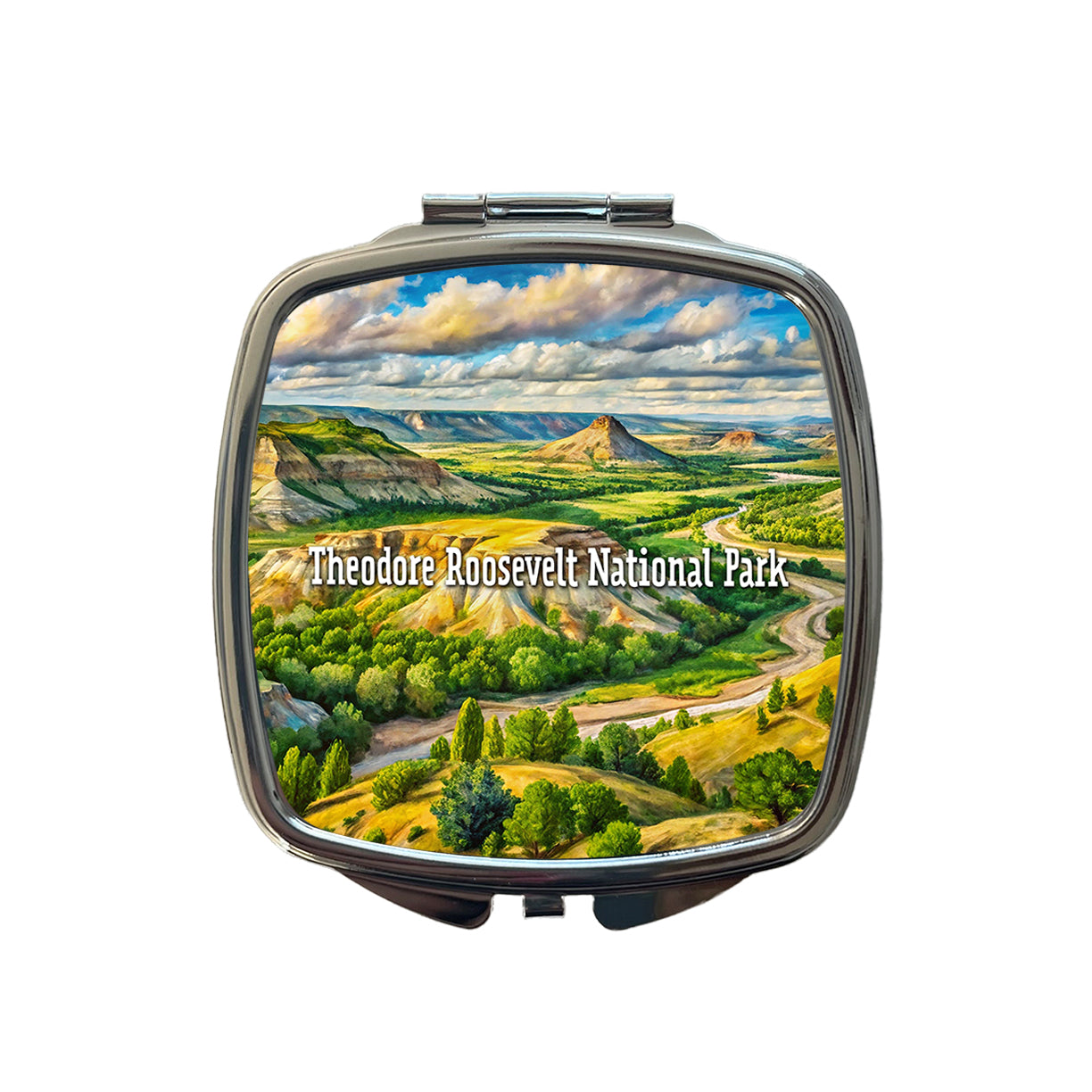 Theodore Roosevelt National Park North Dakota Small Travel Purse Handbag Pocket Makeup Compact Mirror