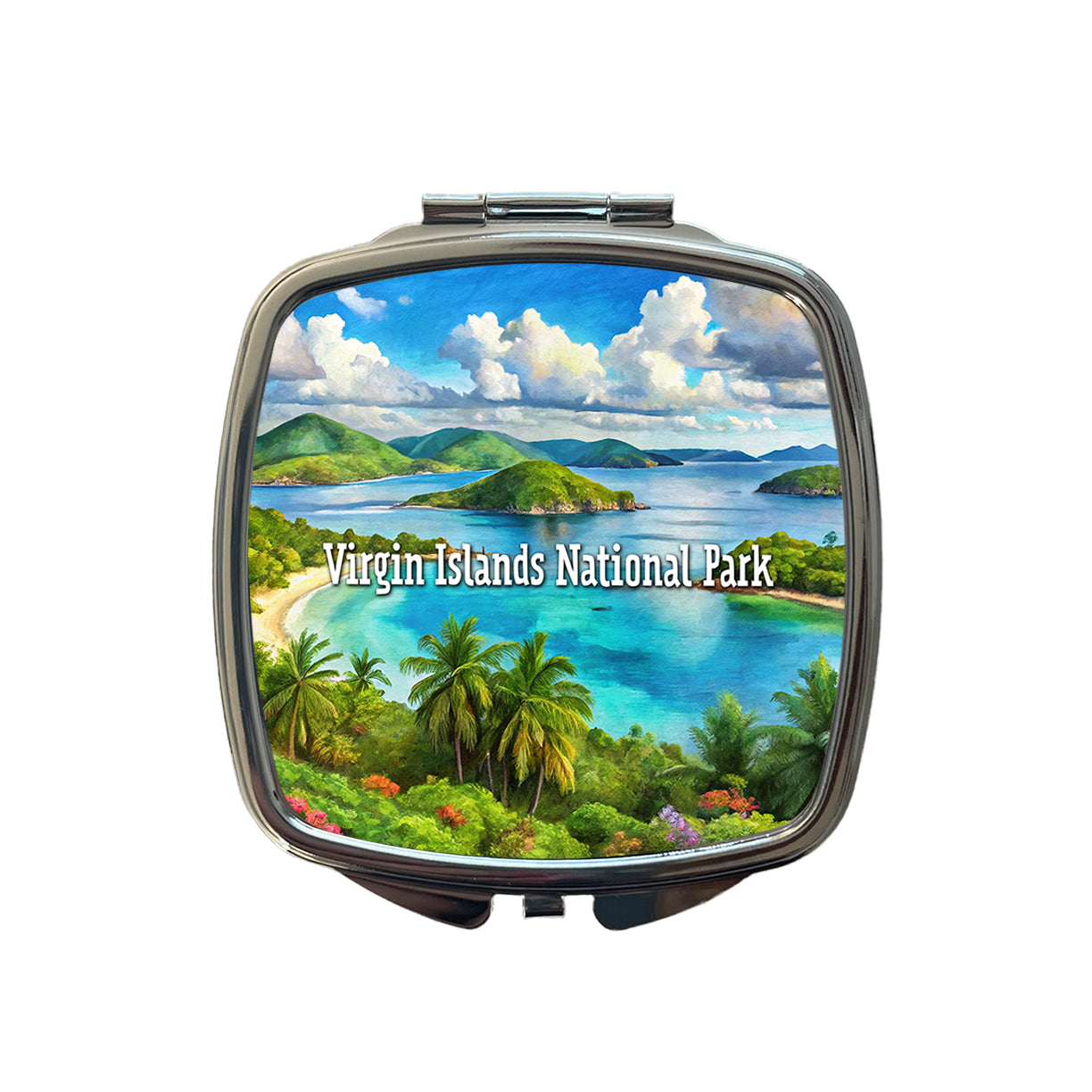 Virgin Islands National Park Small Travel Purse Handbag Pocket Makeup Compact Mirror
