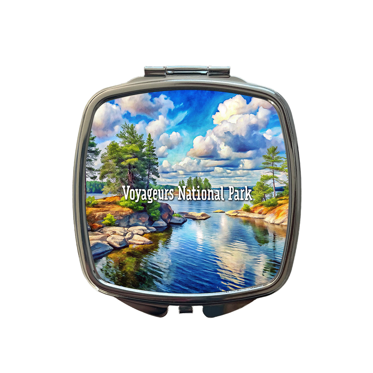 Voyageurs National Park Minnesota Small Travel Purse Handbag Pocket Makeup Compact Mirror