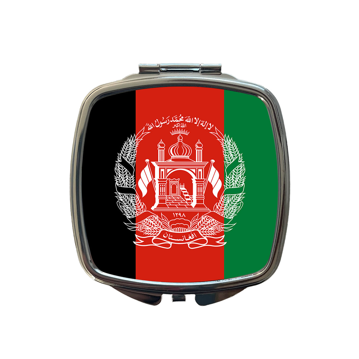 Afghanistan Country Flag Small Travel Purse Handbag Pocket Makeup Compact Mirror