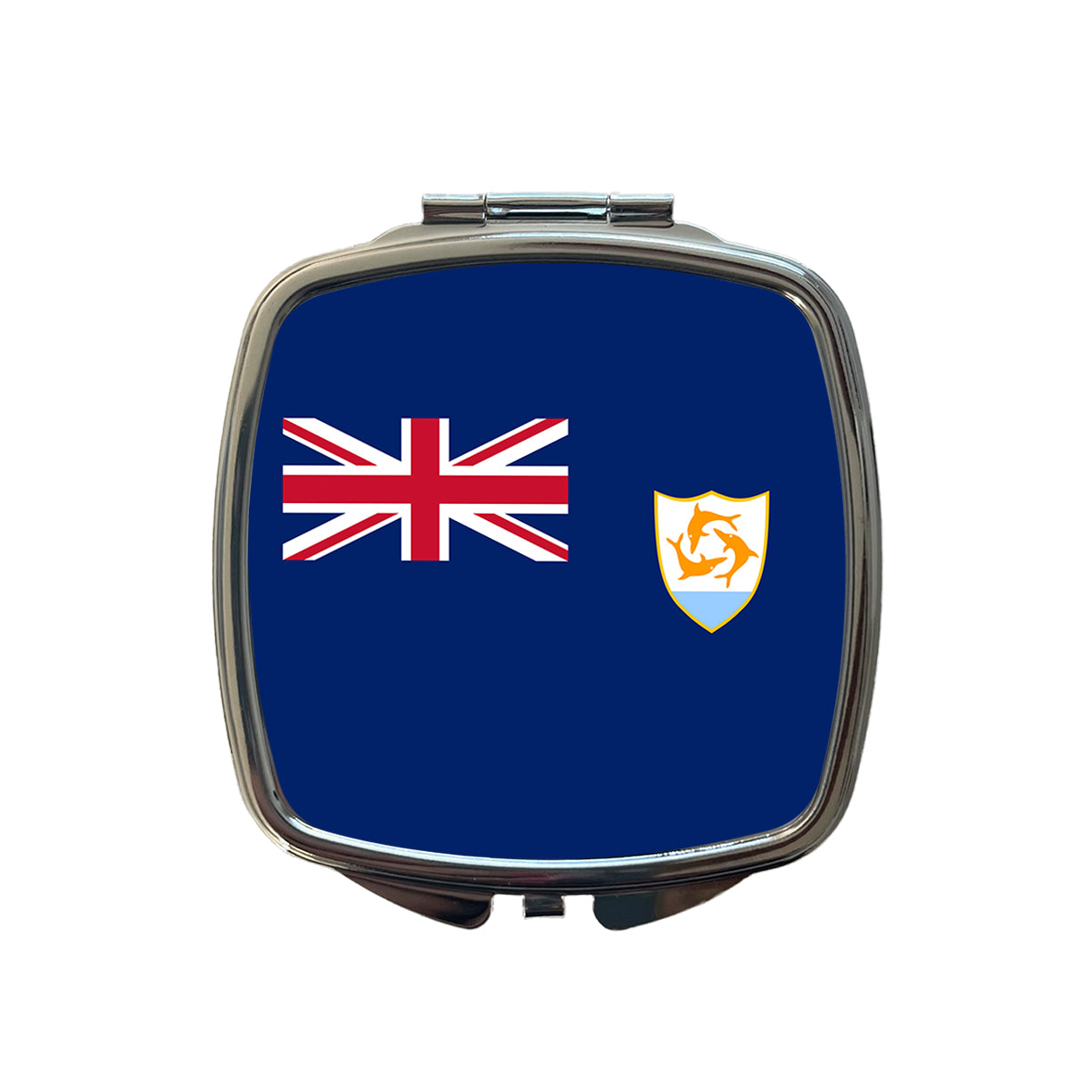 Anguilla Country Flag Small Travel Purse Handbag Pocket Makeup Compact Mirror