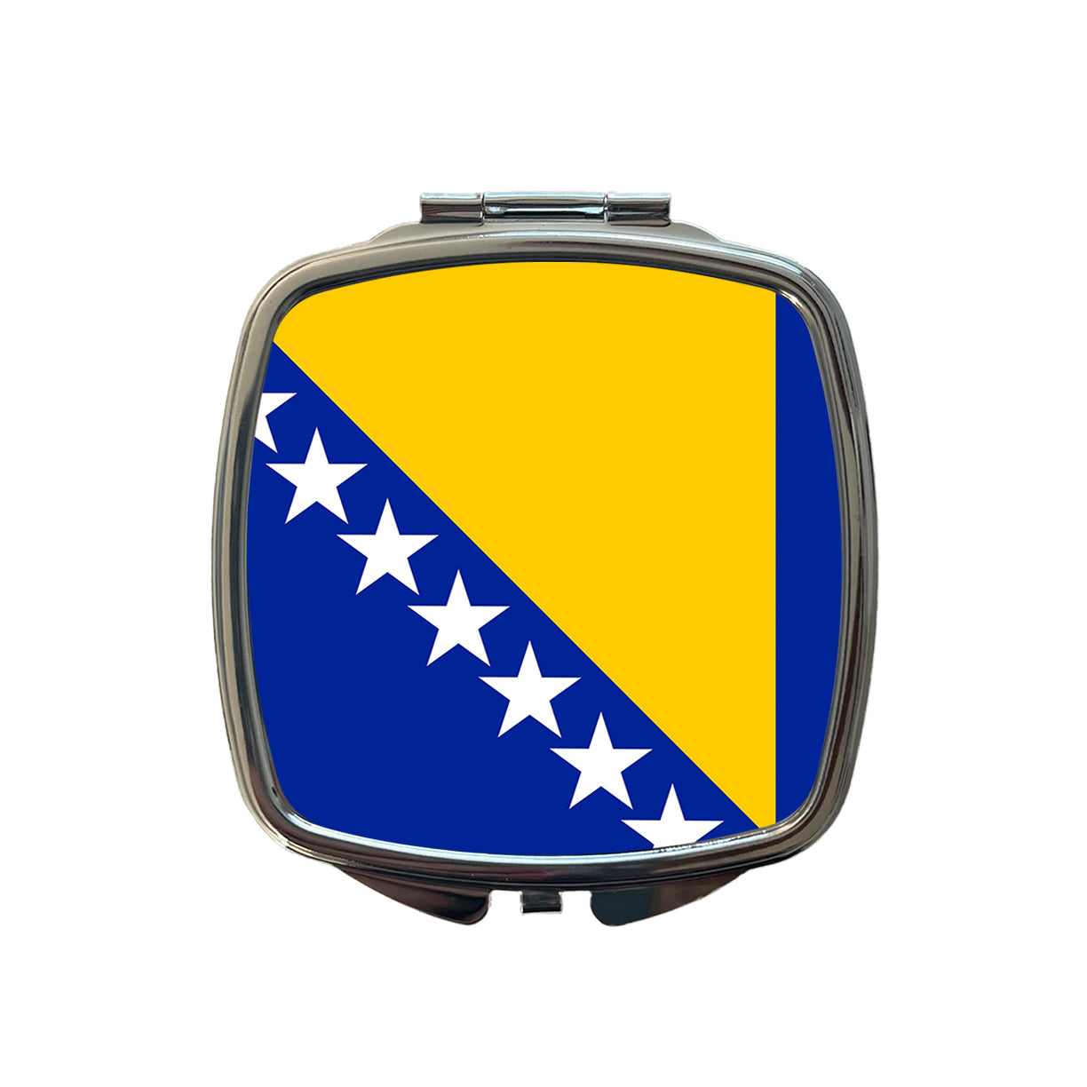 Bosnia and Herzegovina Country Flag Small Travel Purse Handbag Pocket Makeup Compact Mirror
