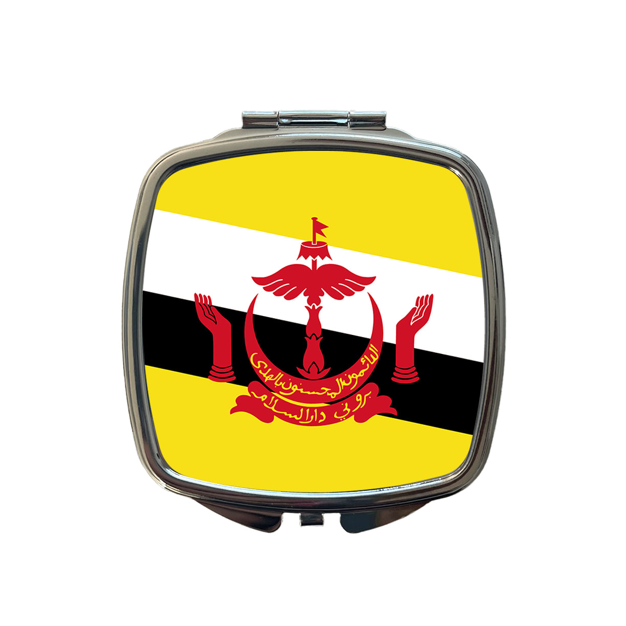 Brunei Darussalam Country Flag Small Travel Purse Handbag Pocket Makeup Compact Mirror