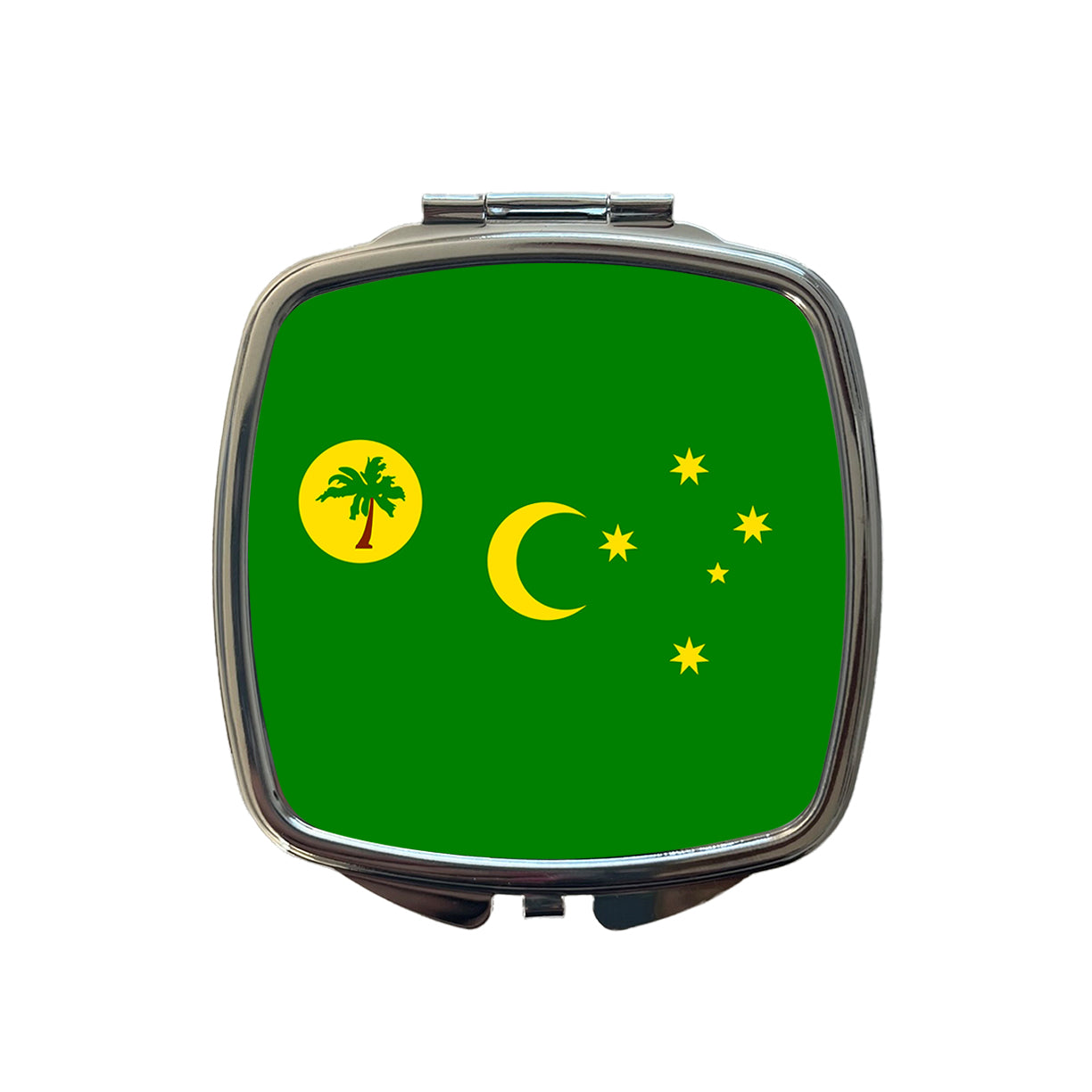 Cocos (Keeling) Islands Country Flag Small Travel Purse Handbag Pocket Makeup Compact Mirror
