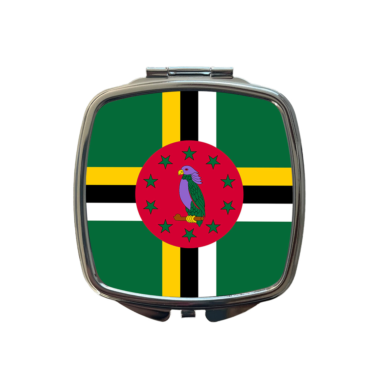 Dominica Country Flag Small Travel Purse Handbag Pocket Makeup Compact Mirror