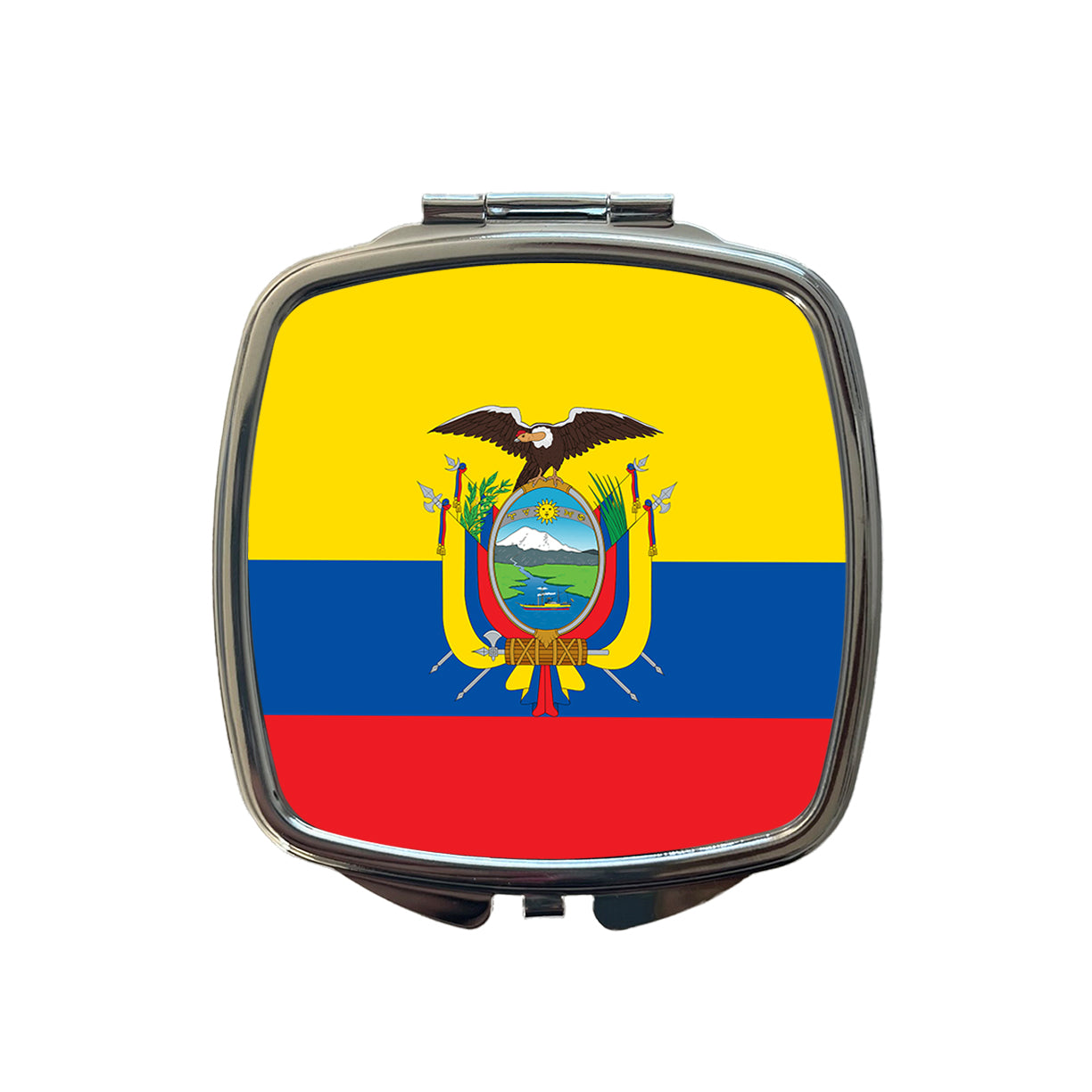 Ecuador Country Flag Small Travel Purse Handbag Pocket Makeup Compact Mirror