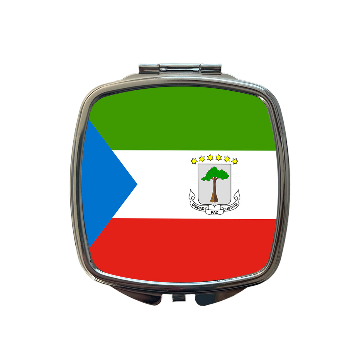 Equatorial Guinea Country Flag Small Travel Purse Handbag Pocket Makeup Compact Mirror