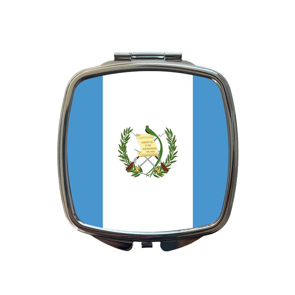 Guatemala Country Flag Small Travel Purse Handbag Pocket Makeup Compact Mirror