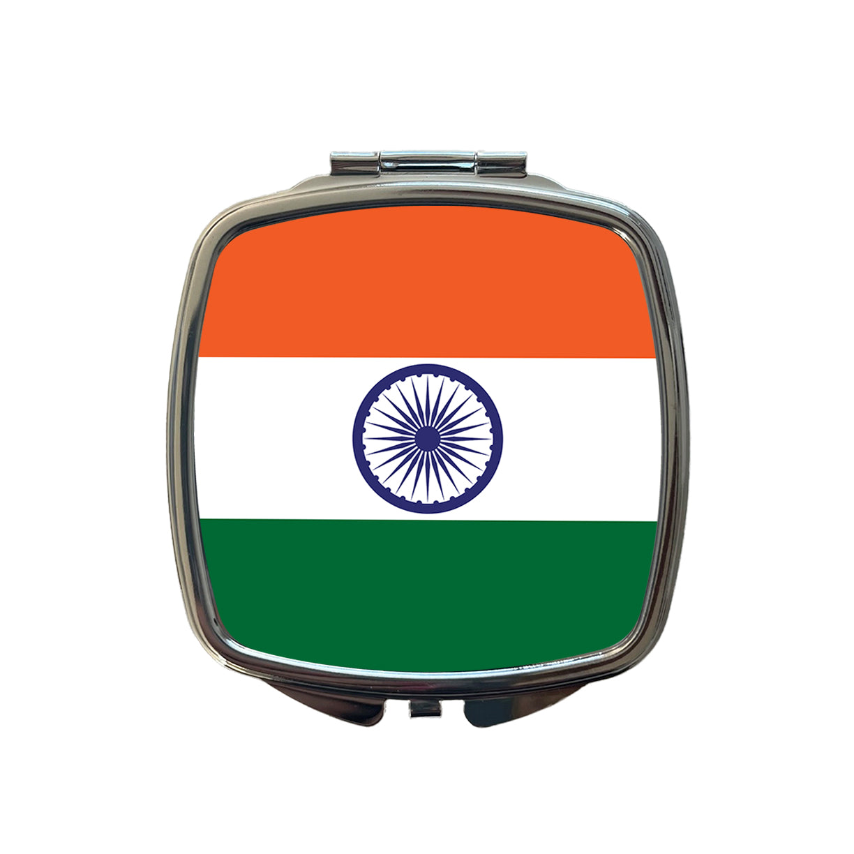 India Country Flag Small Travel Purse Handbag Pocket Makeup Compact Mirror