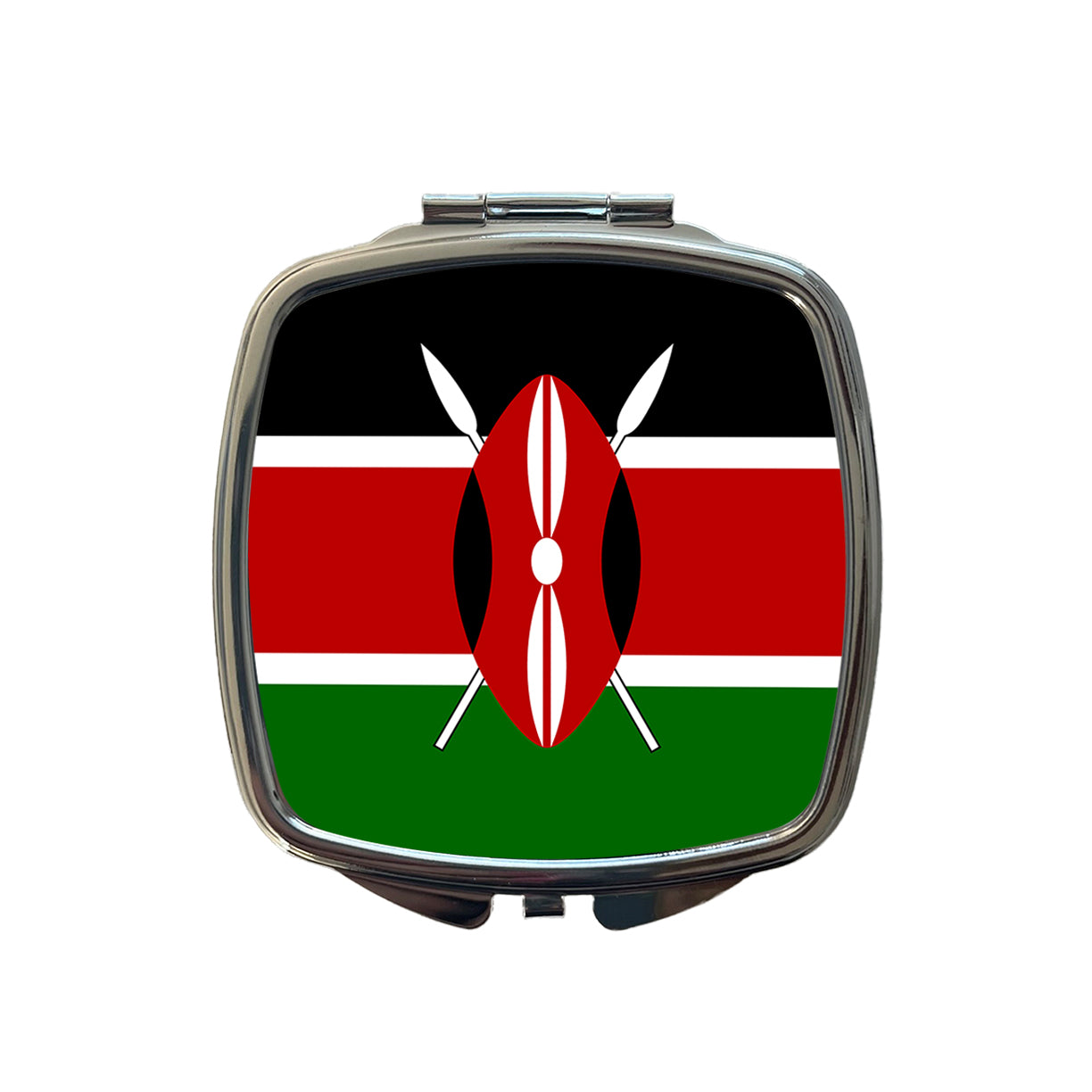 Kenya Country Flag Small Travel Purse Handbag Pocket Makeup Compact Mirror