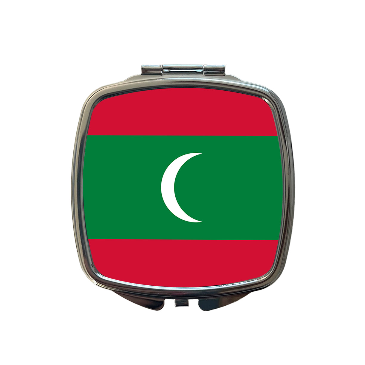 Maldives Country Flag Small Travel Purse Handbag Pocket Makeup Compact Mirror