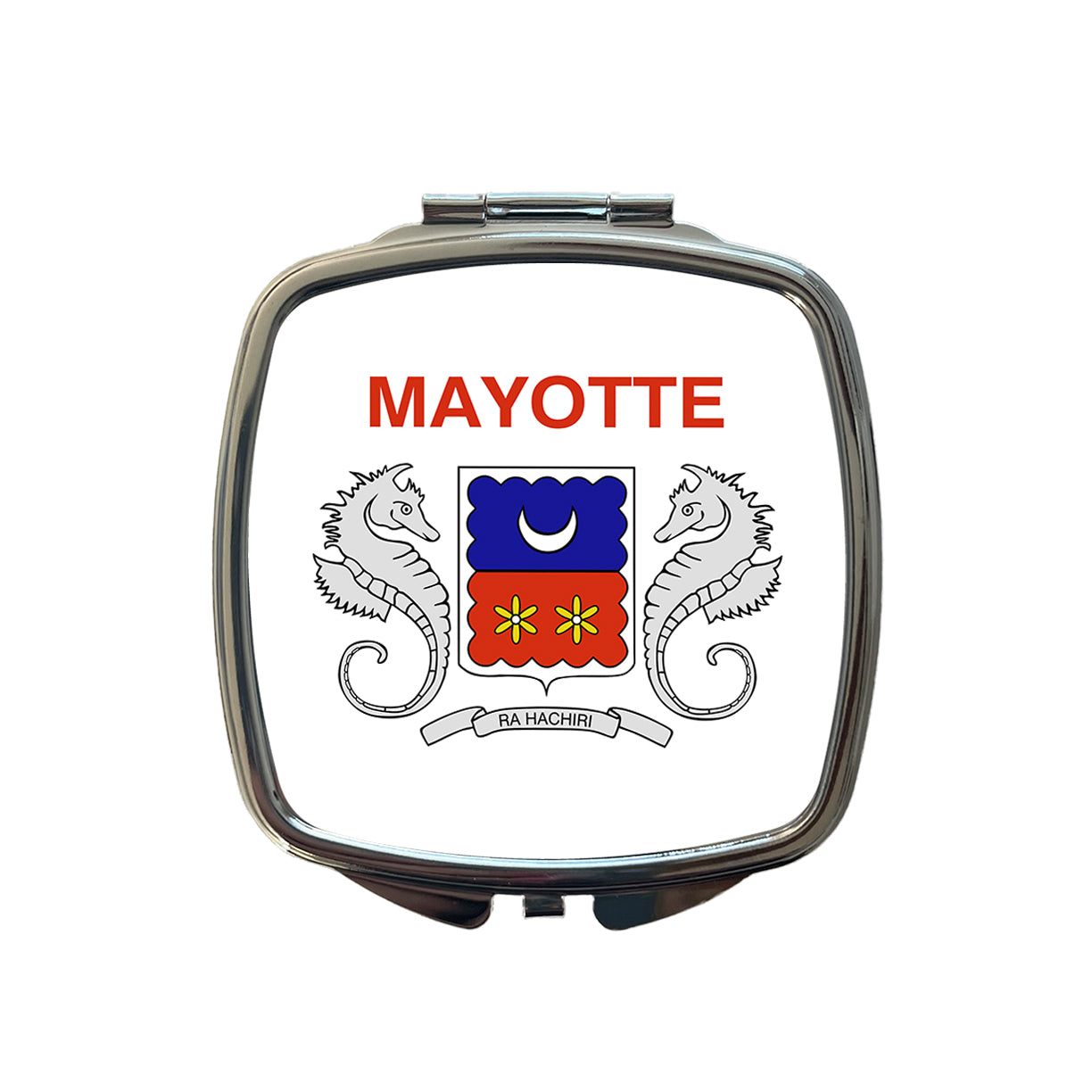 Mayotte Country Flag Small Travel Purse Handbag Pocket Makeup Compact Mirror