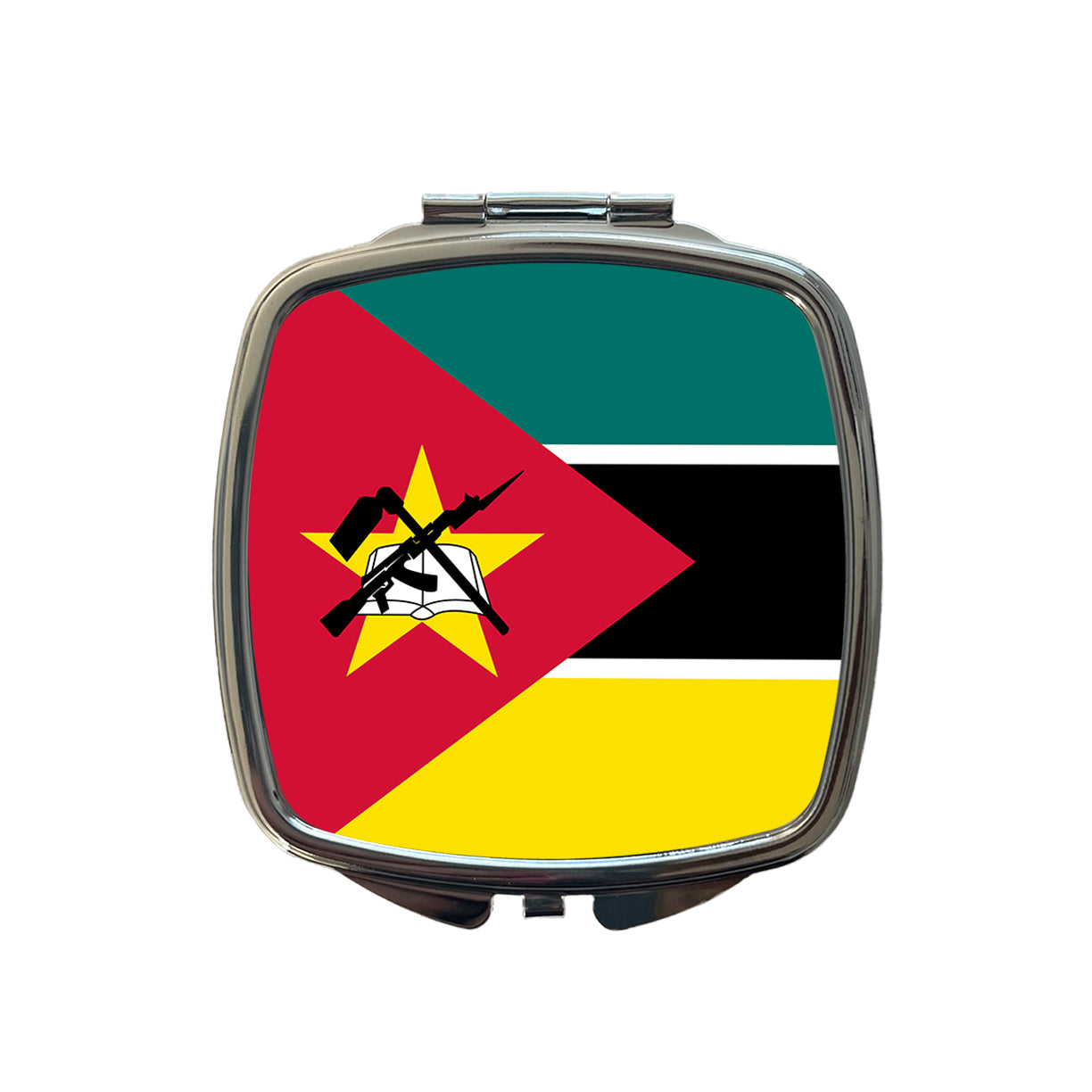 Mozambique Country Flag Small Travel Purse Handbag Pocket Makeup Compact Mirror