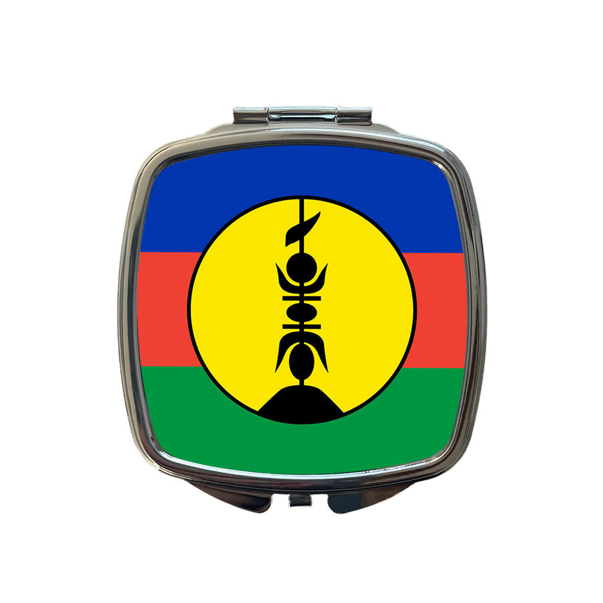 New Caledonia Country Flag Small Travel Purse Handbag Pocket Makeup Compact Mirror