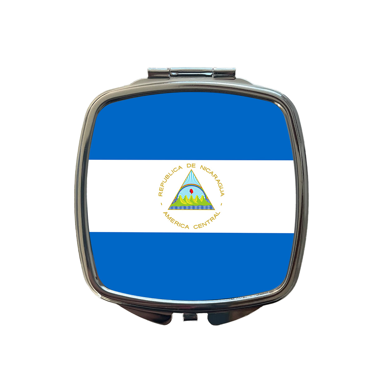 Nicaragua Country Flag Small Travel Purse Handbag Pocket Makeup Compact Mirror