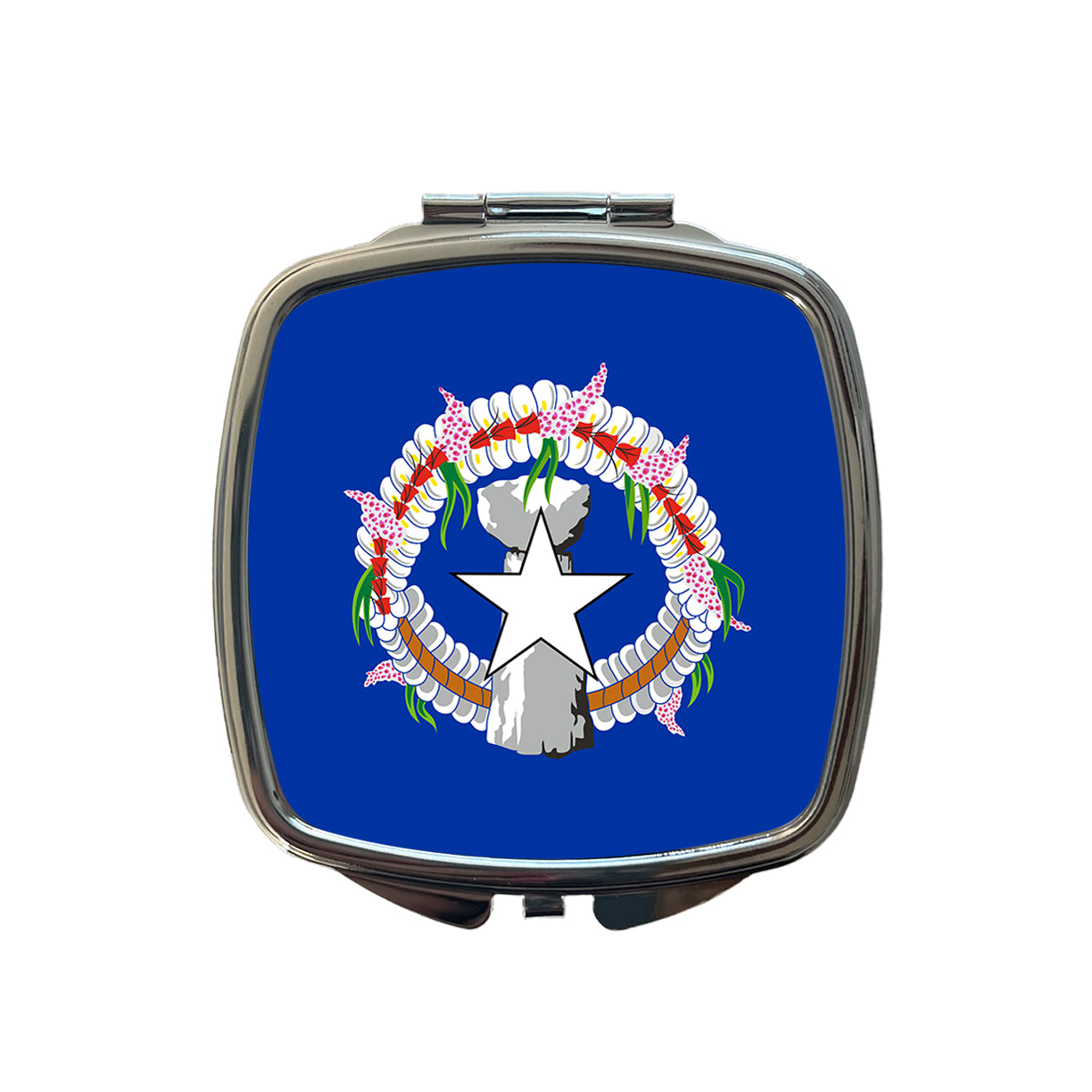 Northern Mariana Islands Country Flag Small Travel Purse Handbag Pocket Makeup Compact Mirror