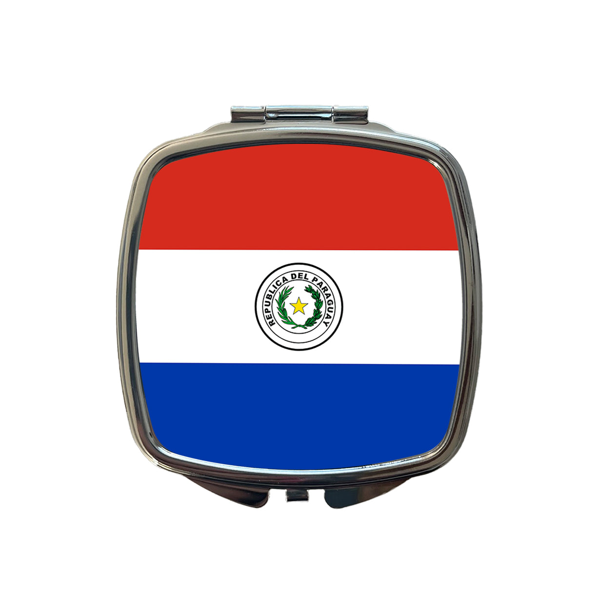 Paraguay Country Flag Small Travel Purse Handbag Pocket Makeup Compact Mirror