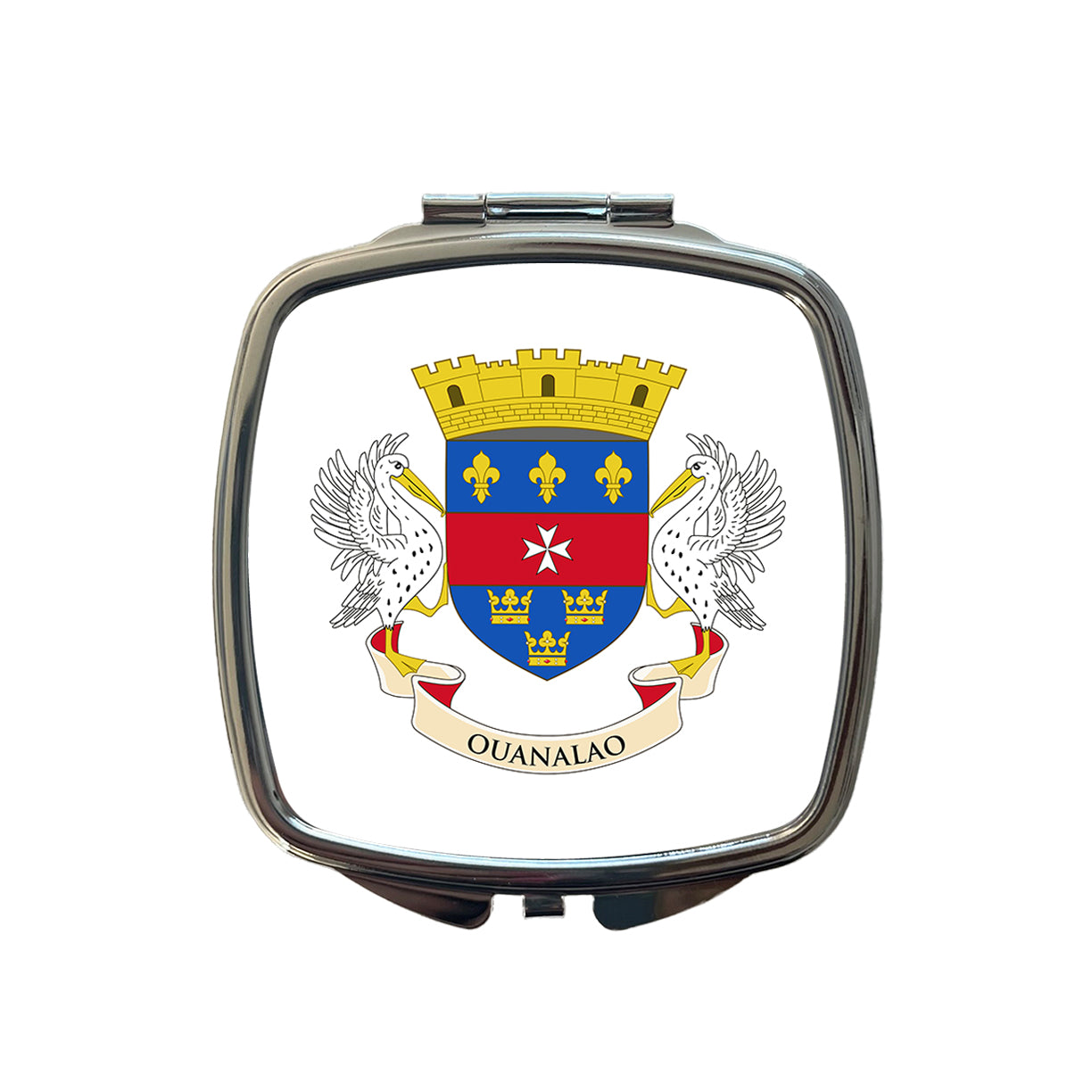 Saint Barthélemy Country Flag Small Travel Purse Handbag Pocket Makeup Compact Mirror