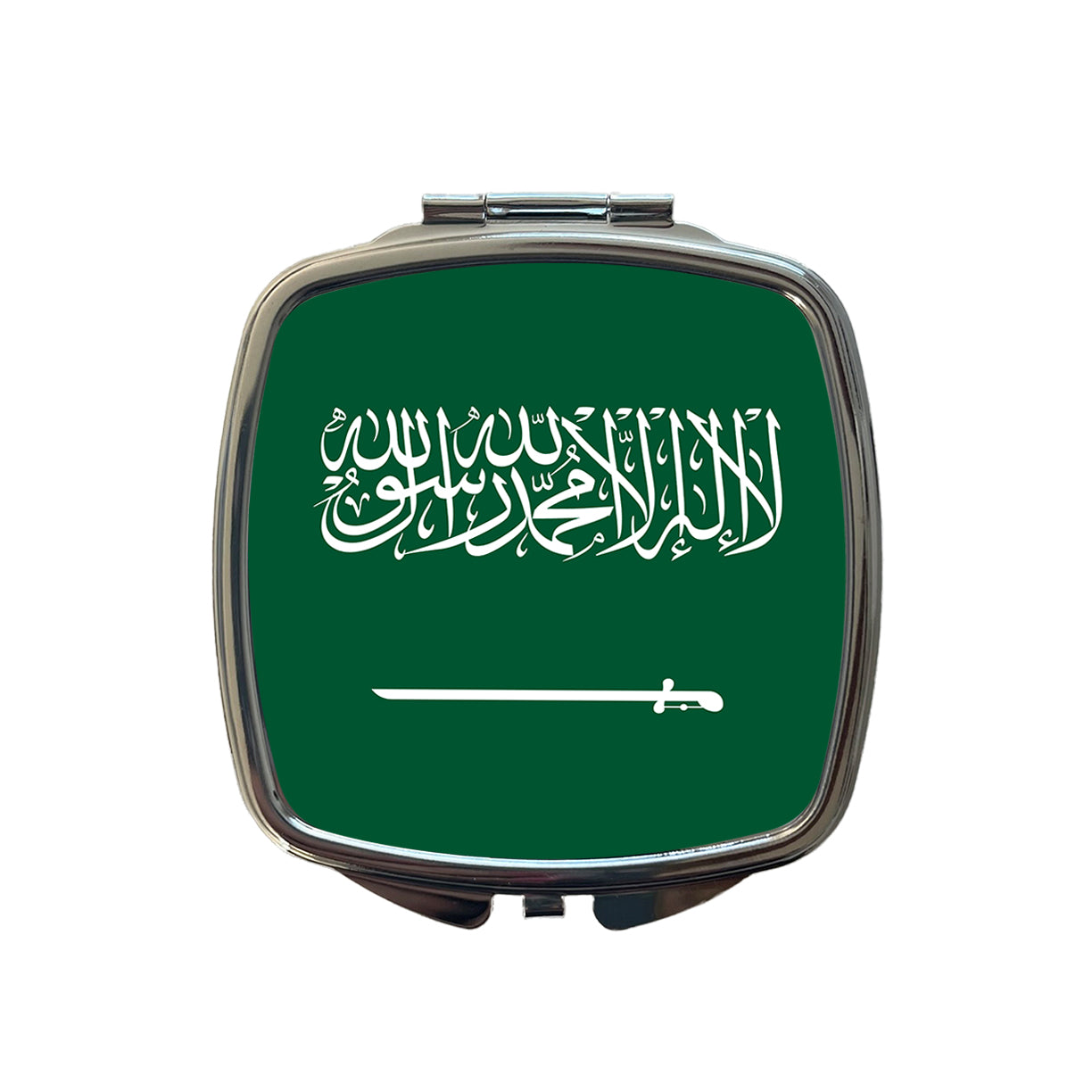 Saudi Arabia Country Flag Small Travel Purse Handbag Pocket Makeup Compact Mirror
