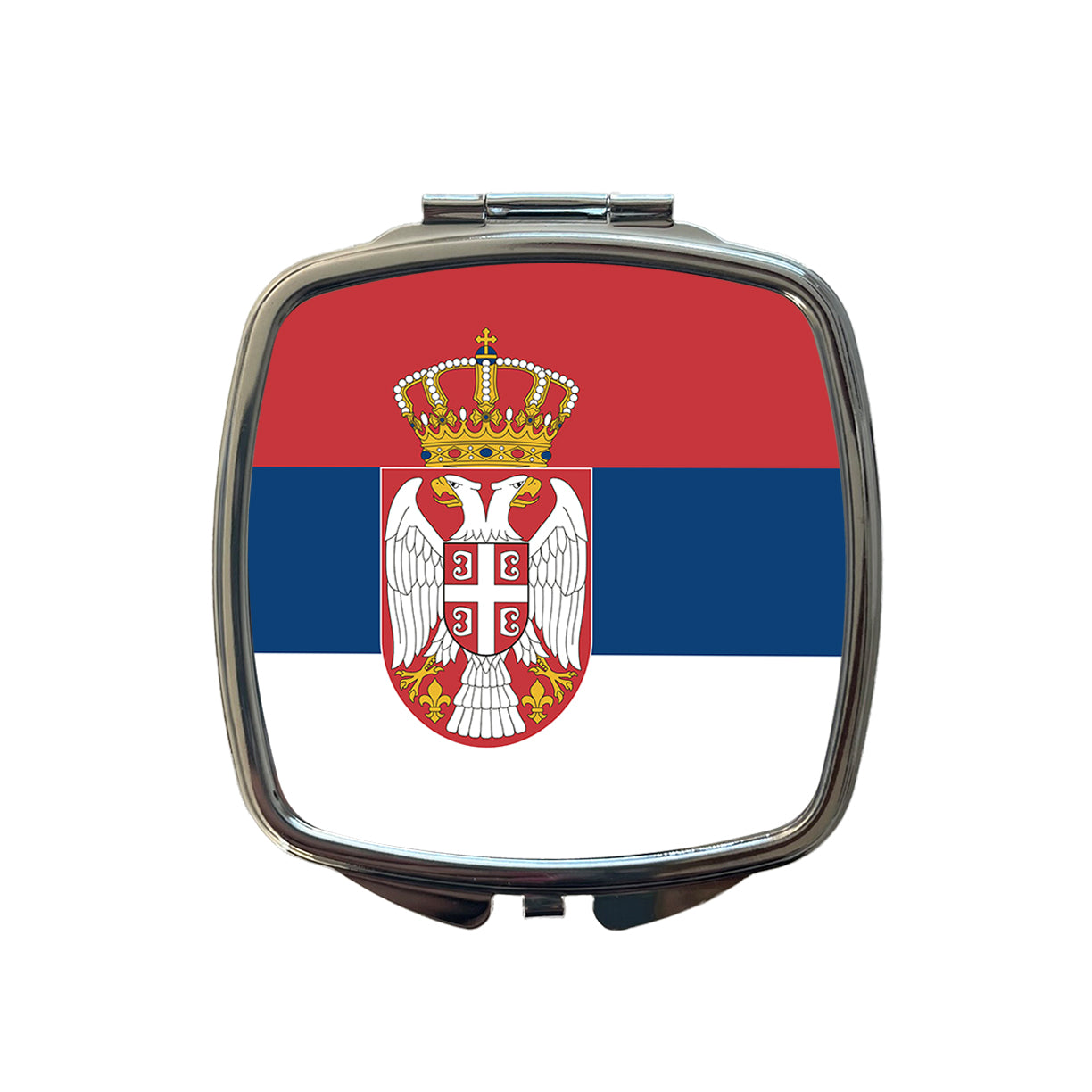 Serbia Country Flag Small Travel Purse Handbag Pocket Makeup Compact Mirror