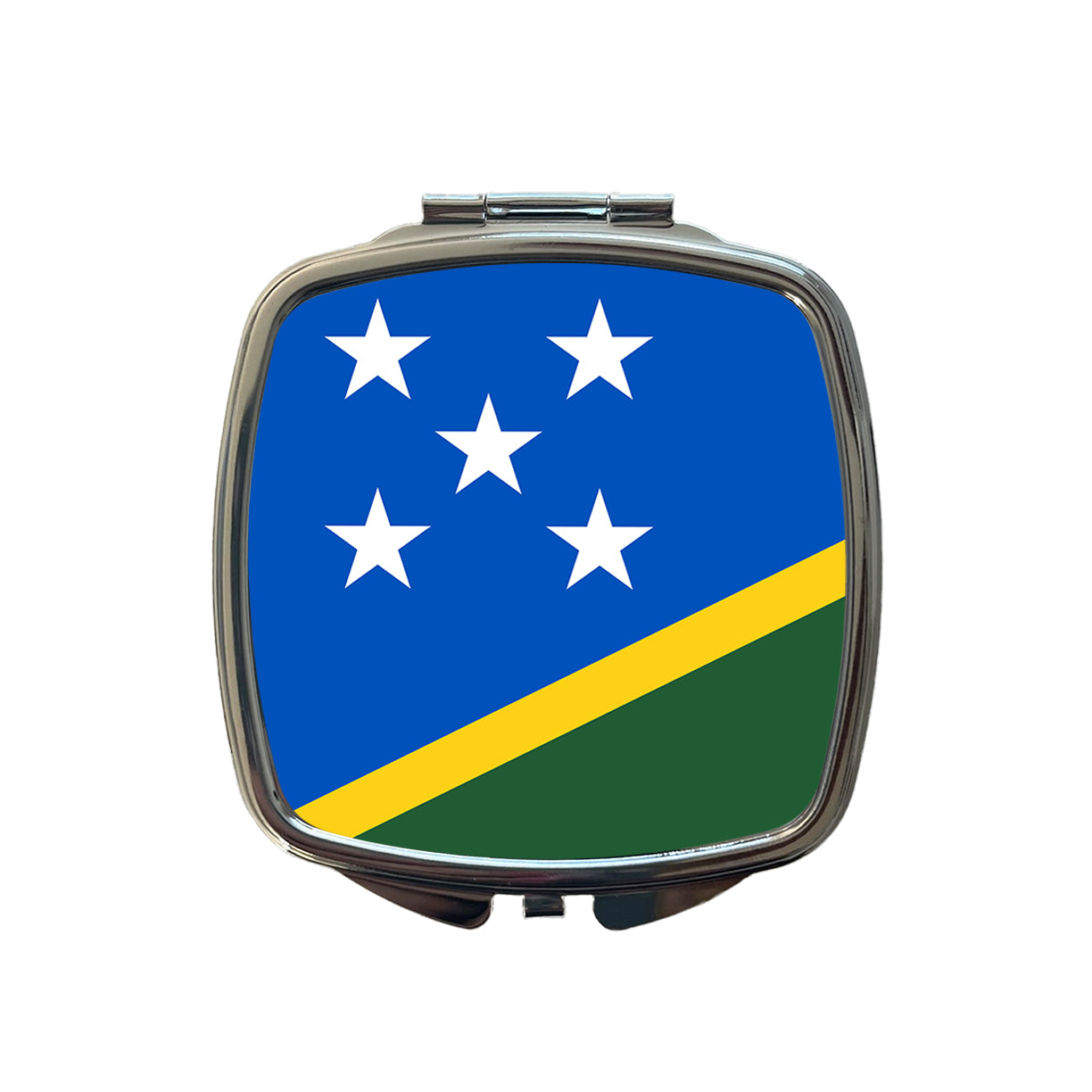 Solomon Islands Country Flag Small Travel Purse Handbag Pocket Makeup Compact Mirror