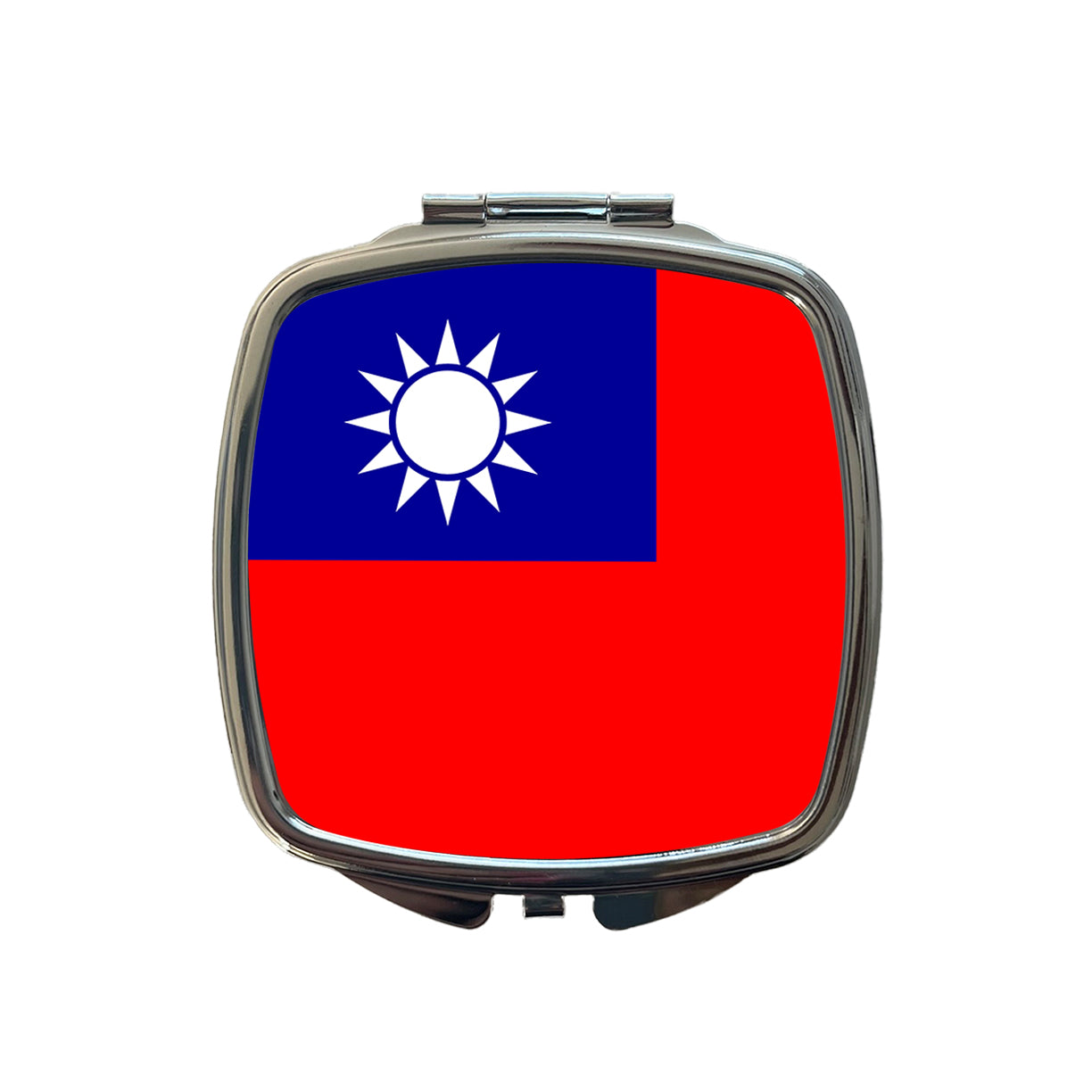 Taiwan Country Flag Small Travel Purse Handbag Pocket Makeup Compact Mirror