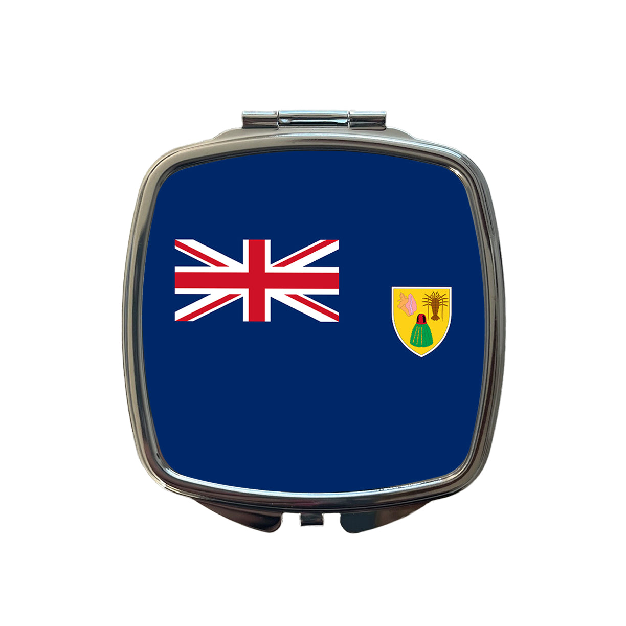 Turks and Caicos Islands Country Flag Small Travel Purse Handbag Pocket Makeup Compact Mirror