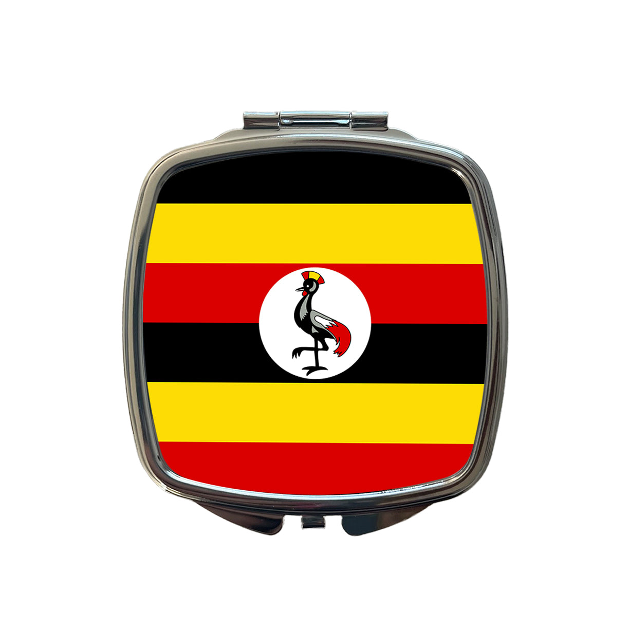 Uganda Country Flag Small Travel Purse Handbag Pocket Makeup Compact Mirror