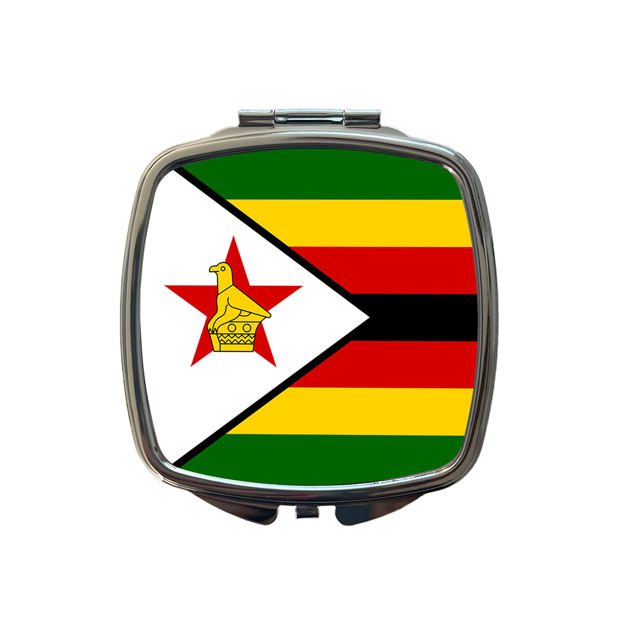 Zimbabwe Country Flag Small Travel Purse Handbag Pocket Makeup Compact Mirror