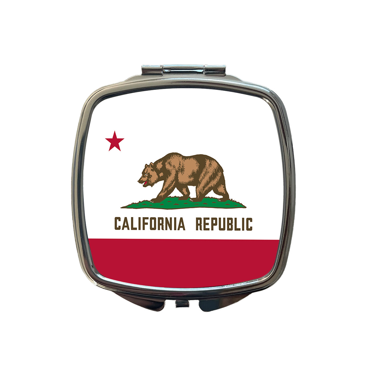 California CA State Flag Small Travel Purse Handbag Pocket Makeup Compact Mirror