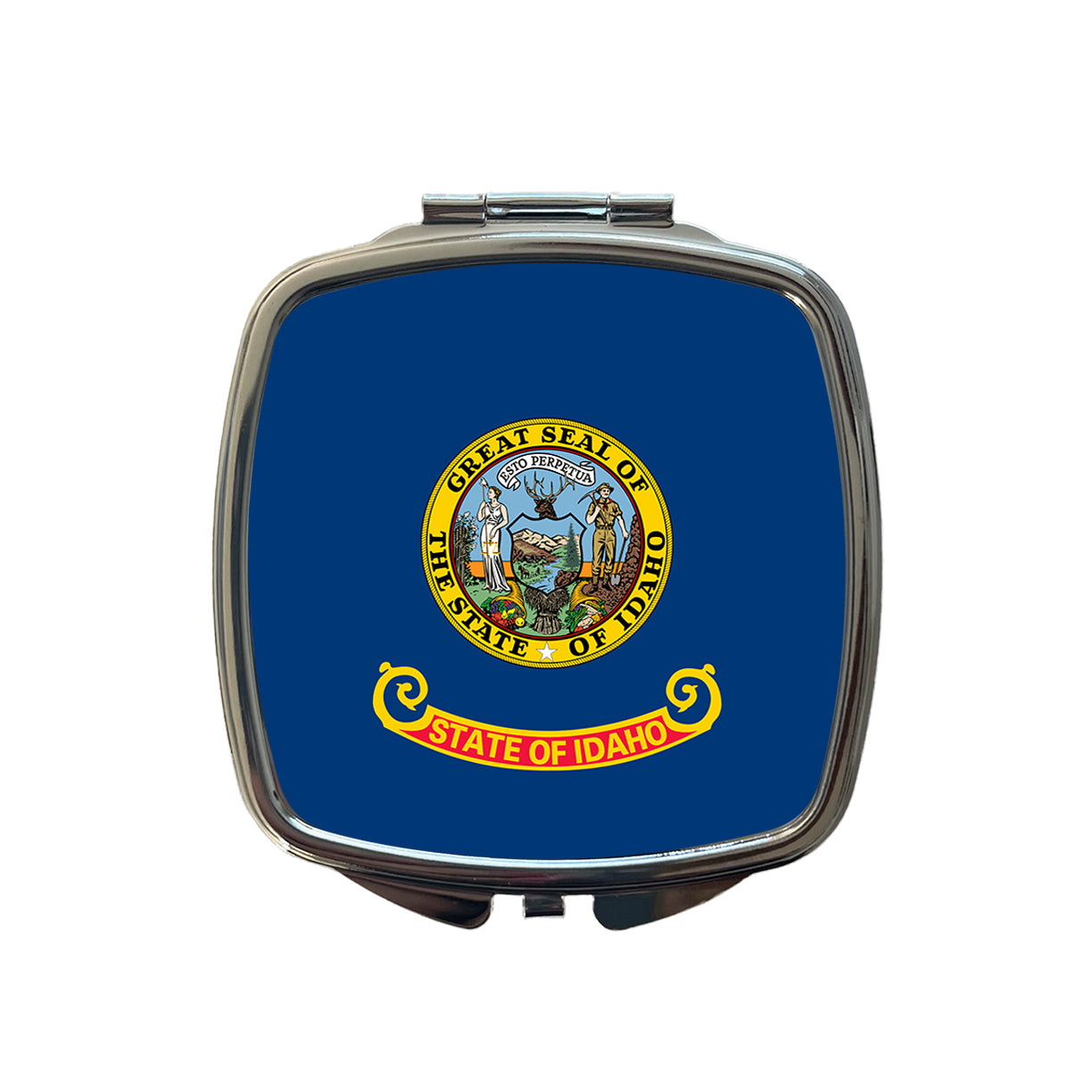 Idaho ID State Flag Small Travel Purse Handbag Pocket Makeup Compact Mirror