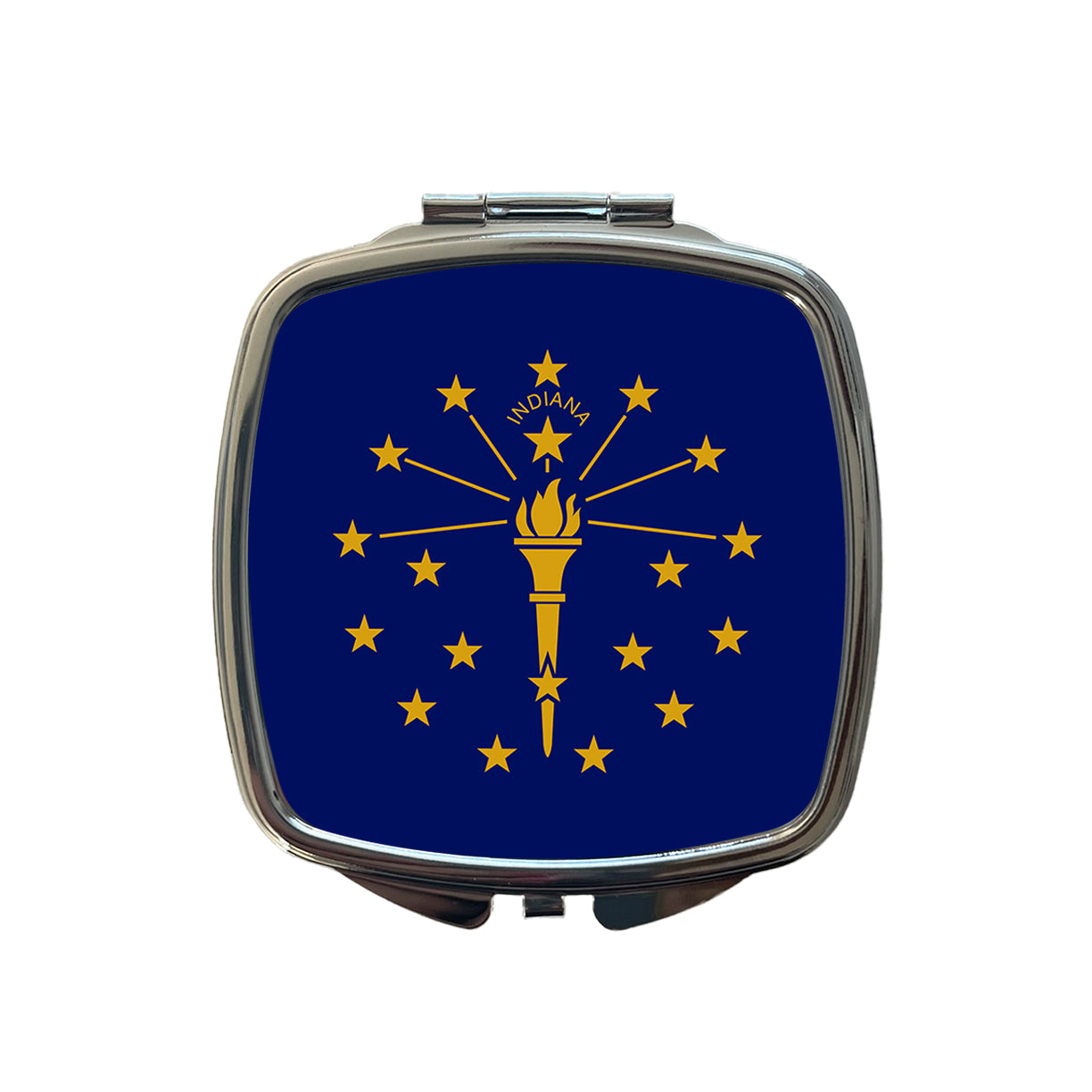 Indiana IN State Flag Small Travel Purse Handbag Pocket Makeup Compact Mirror