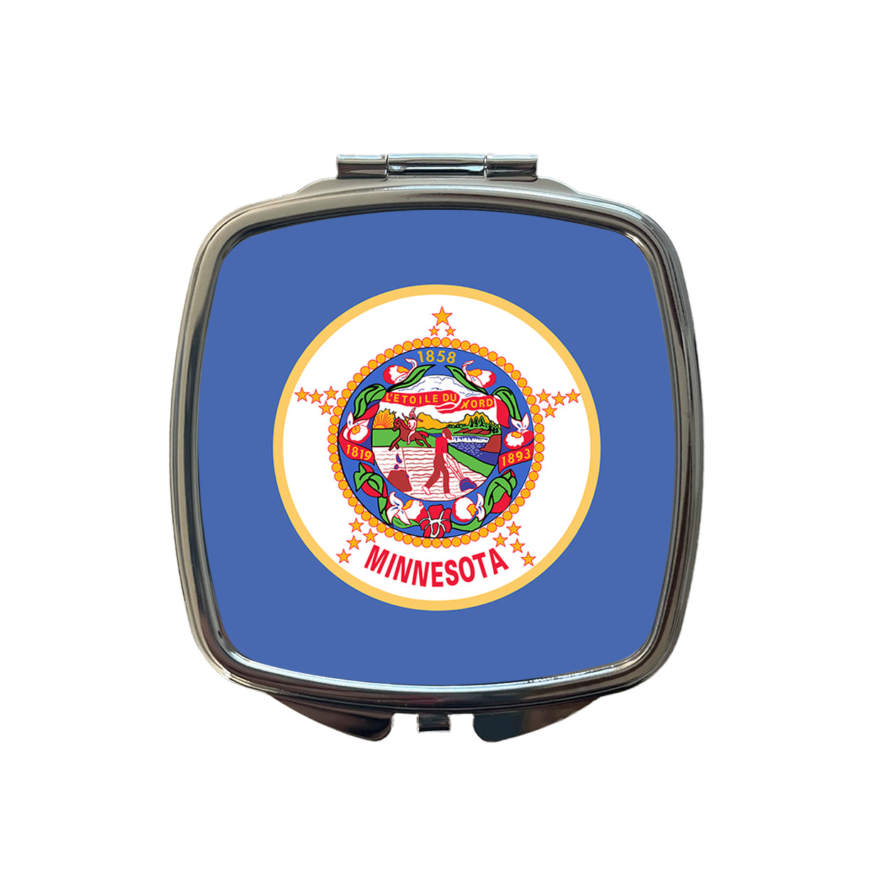 Minnesota MN State Flag Small Travel Purse Handbag Pocket Makeup Compact Mirror