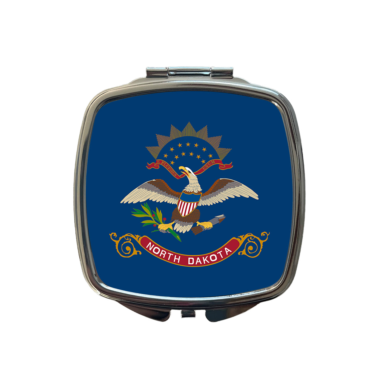 North Dakota ND State Flag Small Travel Purse Handbag Pocket Makeup Compact Mirror