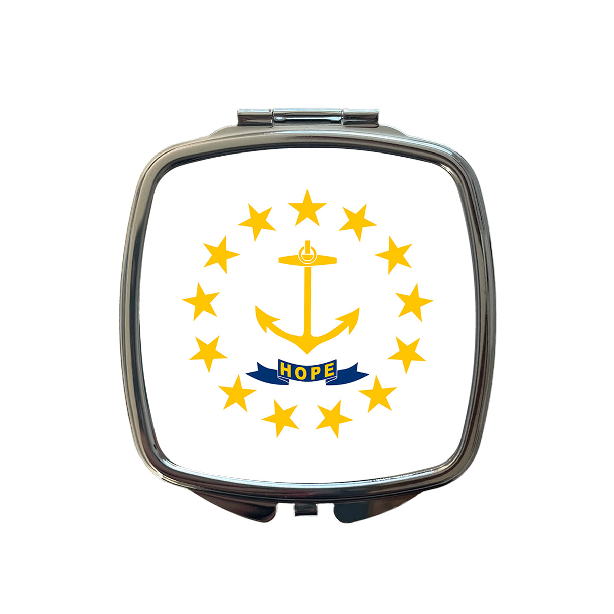 Rhode Island RI State Flag Small Travel Purse Handbag Pocket Makeup Compact Mirror