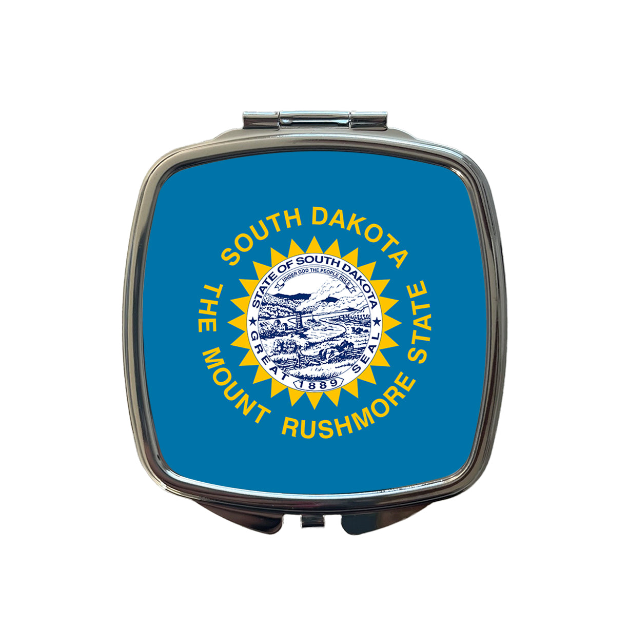 South Dakota SD State Flag Small Travel Purse Handbag Pocket Makeup Compact Mirror