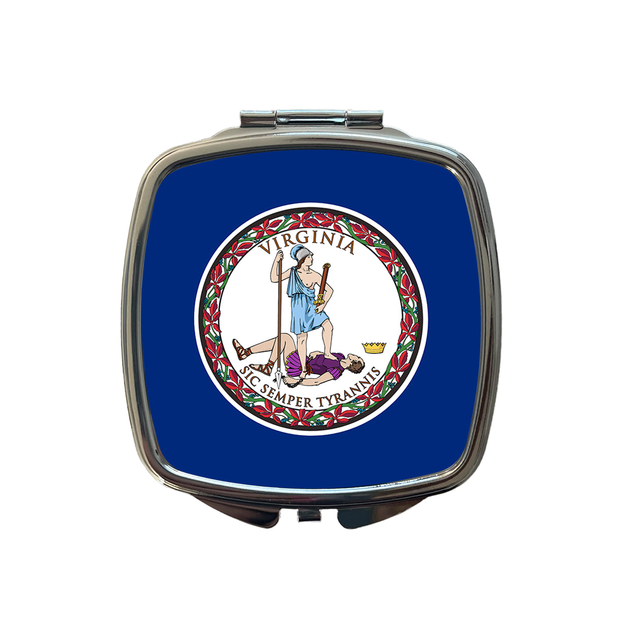 Virginia VA State Flag Small Travel Purse Handbag Pocket Makeup Compact Mirror