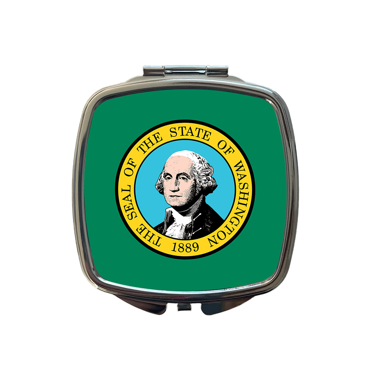 Washington WA State Flag Small Travel Purse Handbag Pocket Makeup Compact Mirror