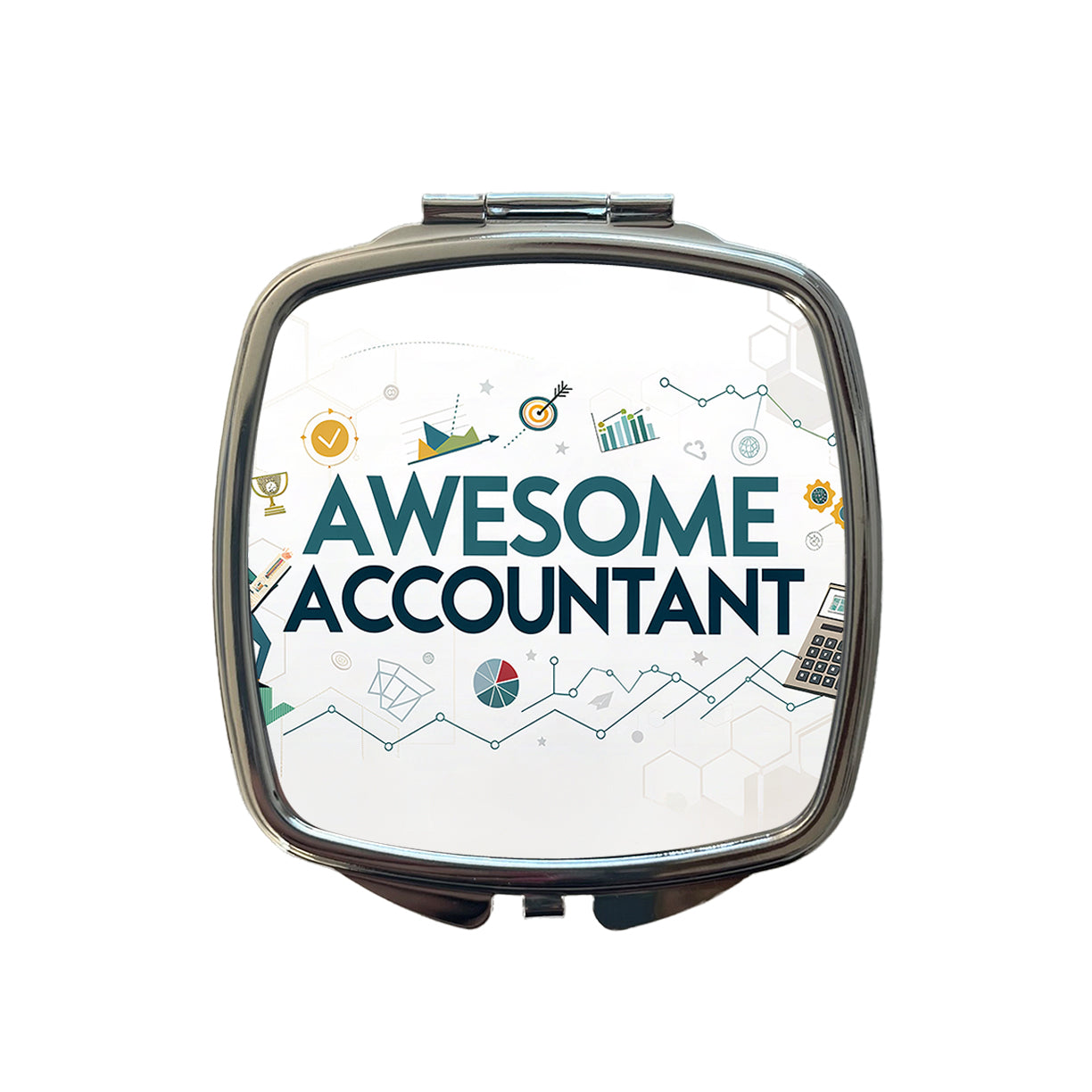 Awesome Accountant Inspirational Small Travel Purse Handbag Pocket Makeup Compact Mirror