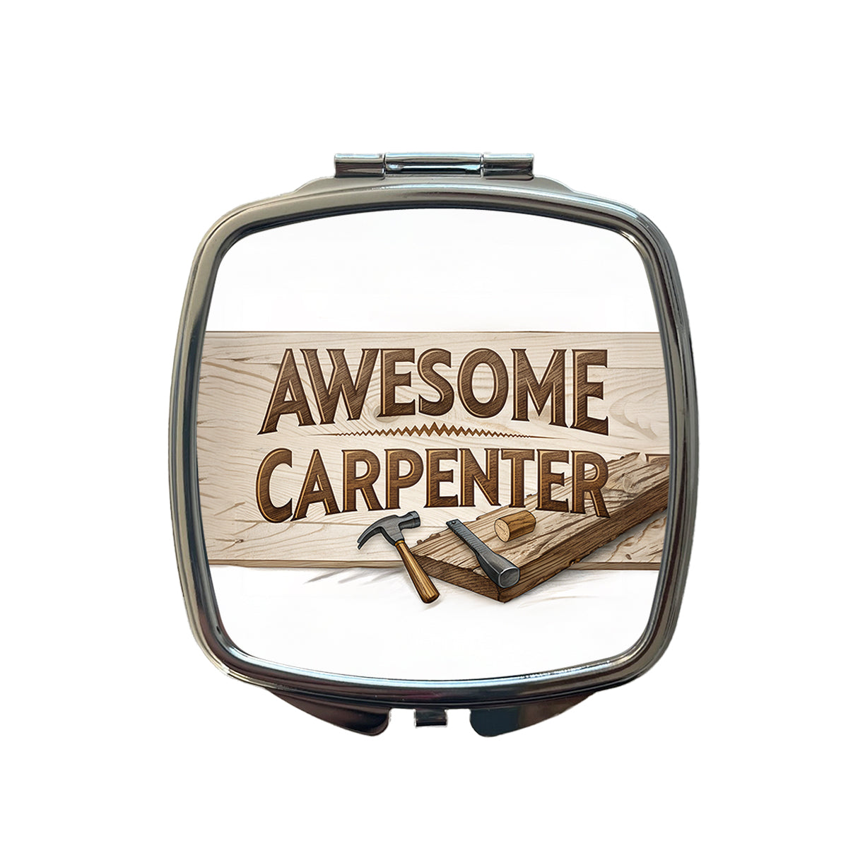 Awesome Carpenter Inspirational Small Travel Purse Handbag Pocket Makeup Compact Mirror