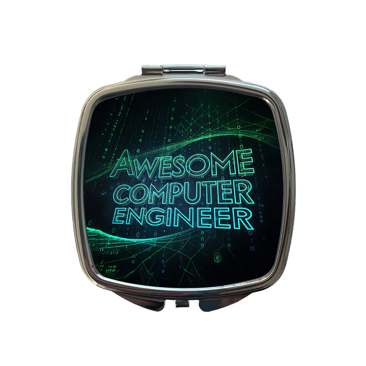 Awesome Computer Engineer Inspirational Small Travel Purse Handbag Pocket Makeup Compact Mirror