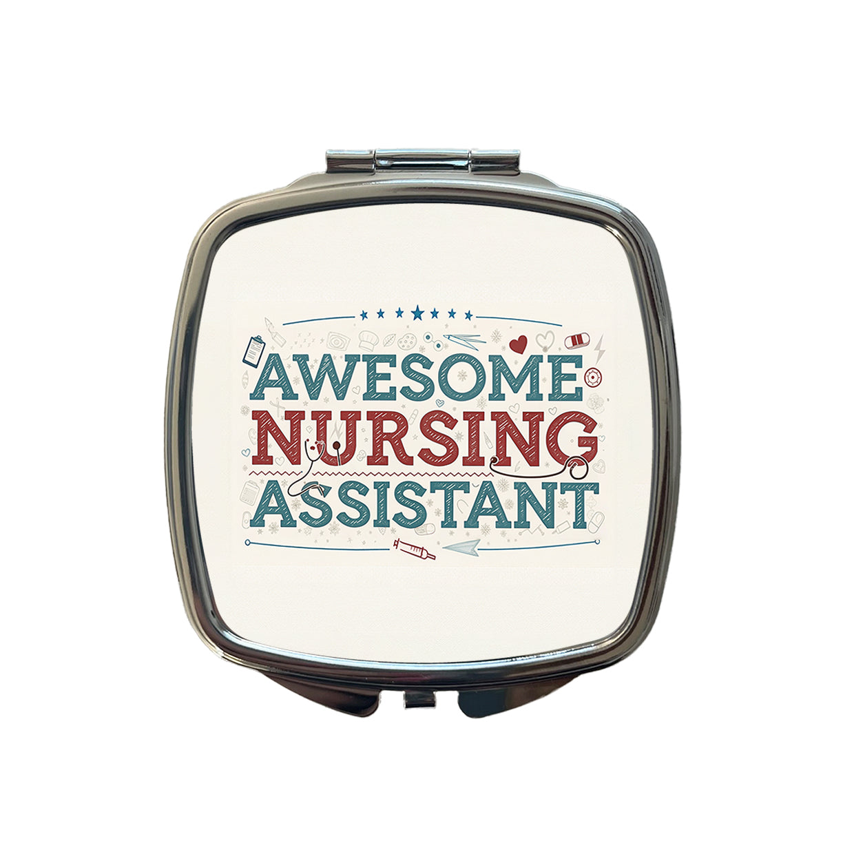 Awesome Nursing Assistant Inspirational Small Travel Purse Handbag Pocket Makeup Compact Mirror