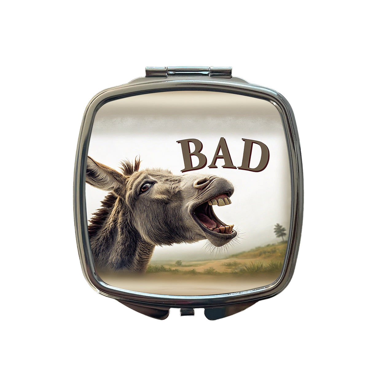 Bad Donkey Funny Small Travel Purse Handbag Pocket Makeup Compact Mirror