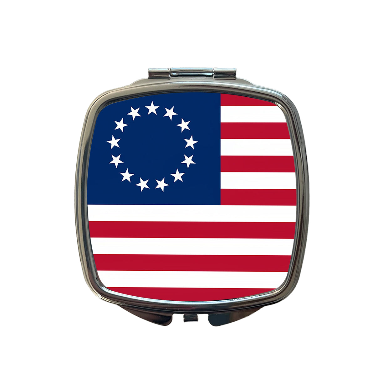 Betsy Ross Flag 13 Colonies Small Travel Purse Handbag Pocket Makeup Compact Mirror